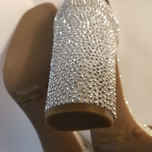 INC International Concept Lexini Two Piece Sparkle/ Glitter Sandals Size 9M - Picture 8 of 14